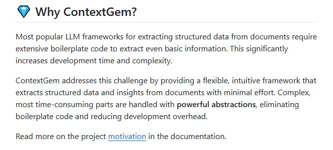 ContextGem：轻松提取文档结构化数据的多语言LLM框架
